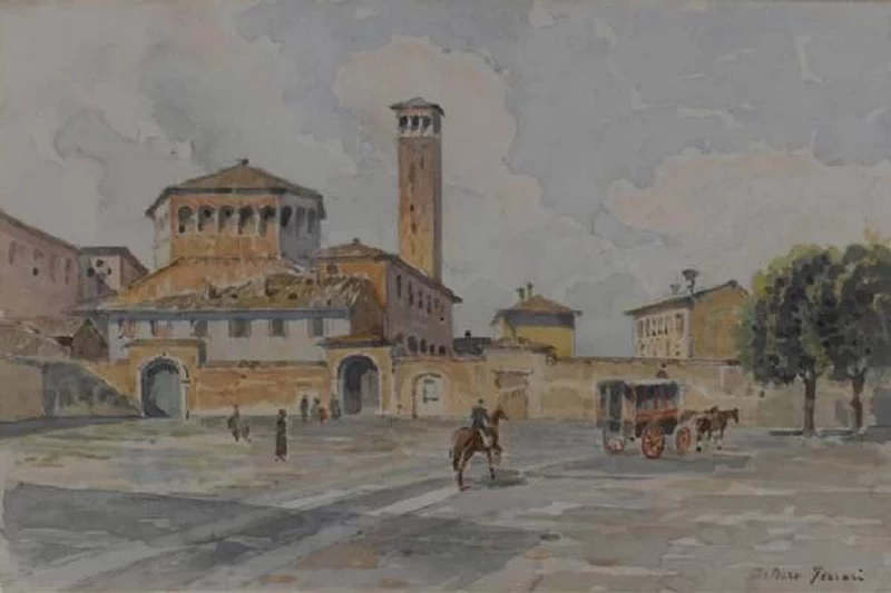 Piazza S. Ambrogio, 1890 - 1910, Civiche Raccolte Storiche. Museo di Milano